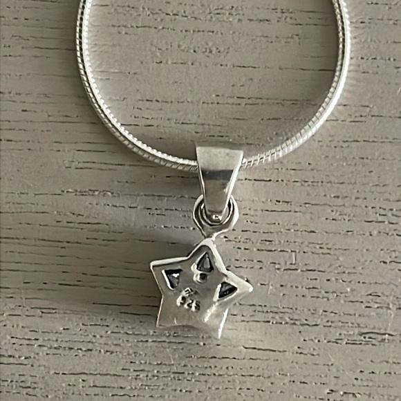 Silpada CZ Star Pendant N1413 with Italian Sterling Silver Snake Chain - Picture 6 of 11